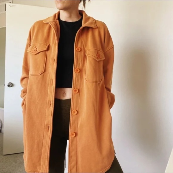 Avec Les Filles Urban Outfitters Orange Shacket - Picture 4 of 7